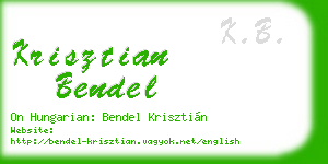 krisztian bendel business card